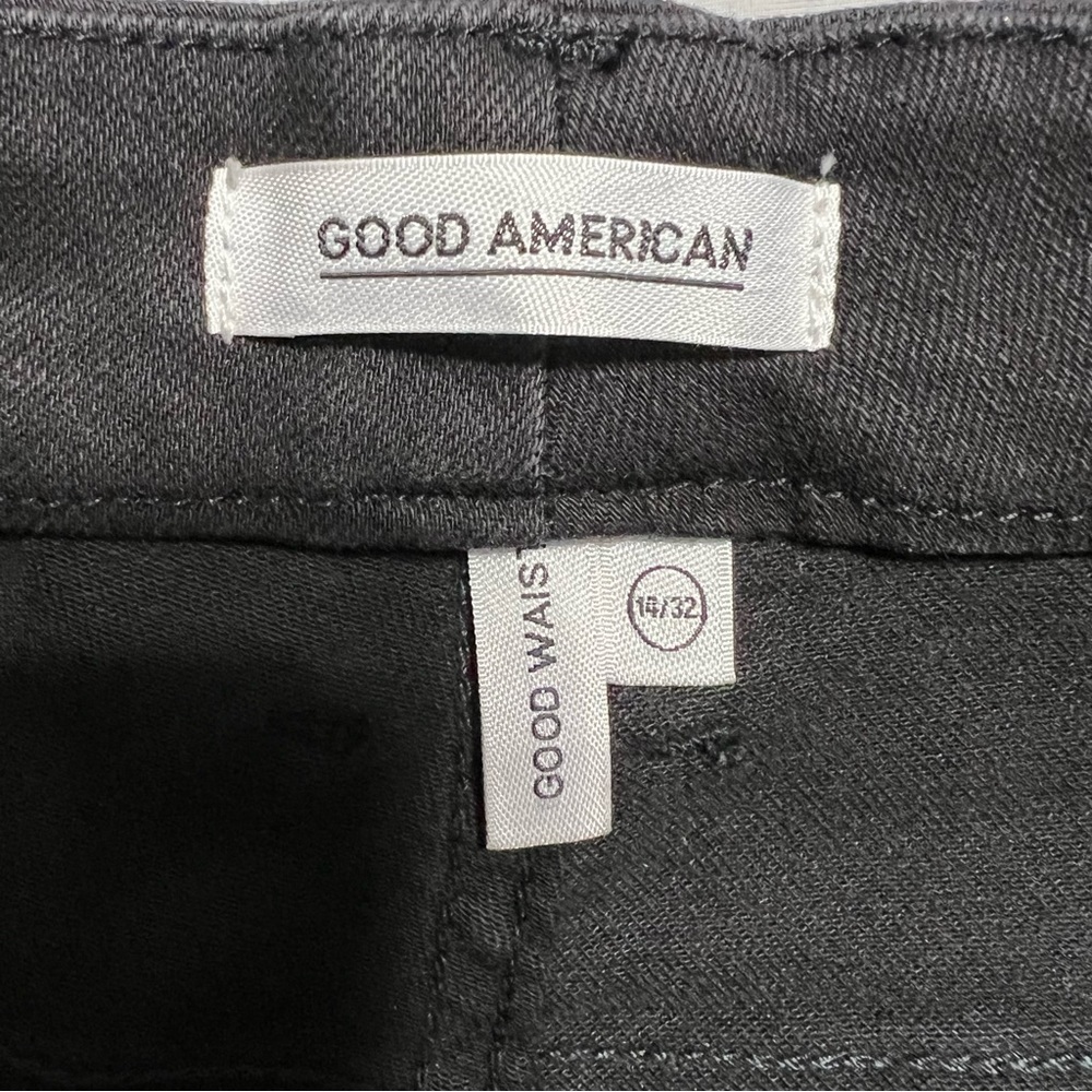 NWT Good American Black Good Waist Skinny Moto Jeans size 14 - Picture 8 of 11